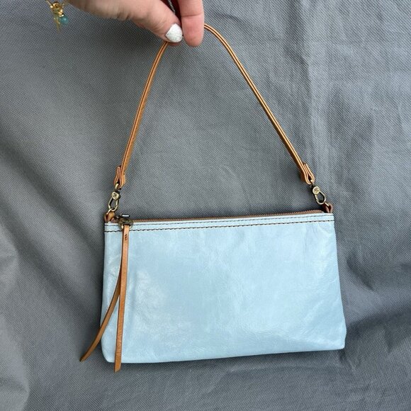 HOBO Handbags - HOBO Small Brown Blue Purse Y2K 2000's Leather Brown Bag